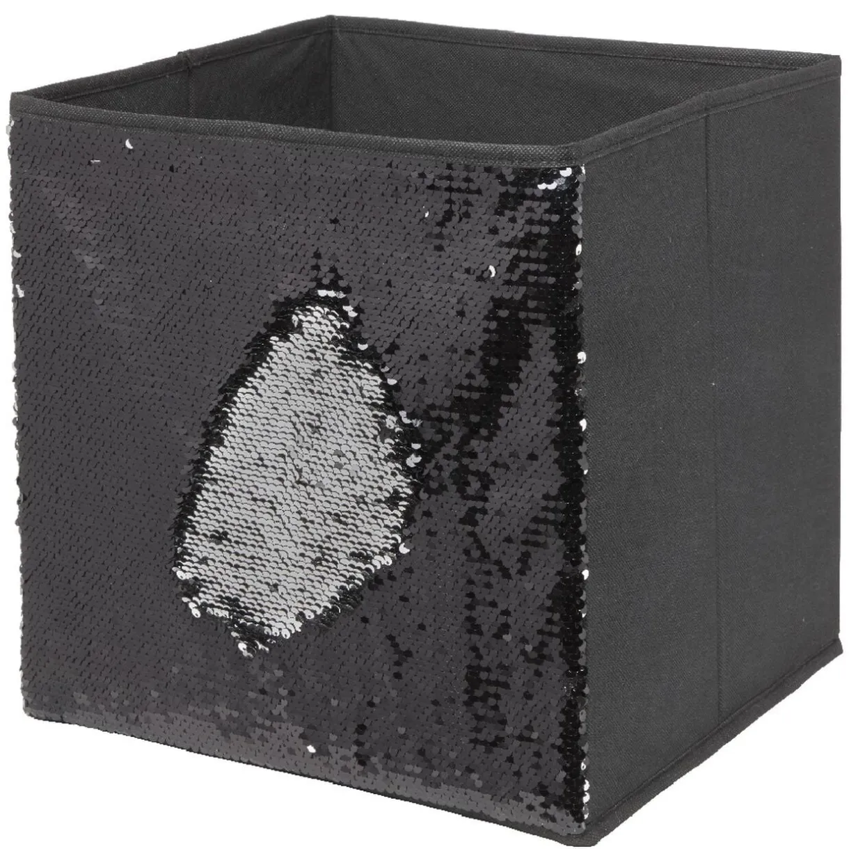 Panière Box Cube 31x29x31cm sequin noir < Gifi Sale