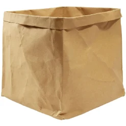 Panière carrée kraft Box Cube marron 30x30x30cm 27L