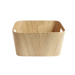 Panière carton et papier imitation bois 30x30xH15cm < Gifi Hot