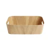 Panière carton et papier imitation bois 37x26xH11cm