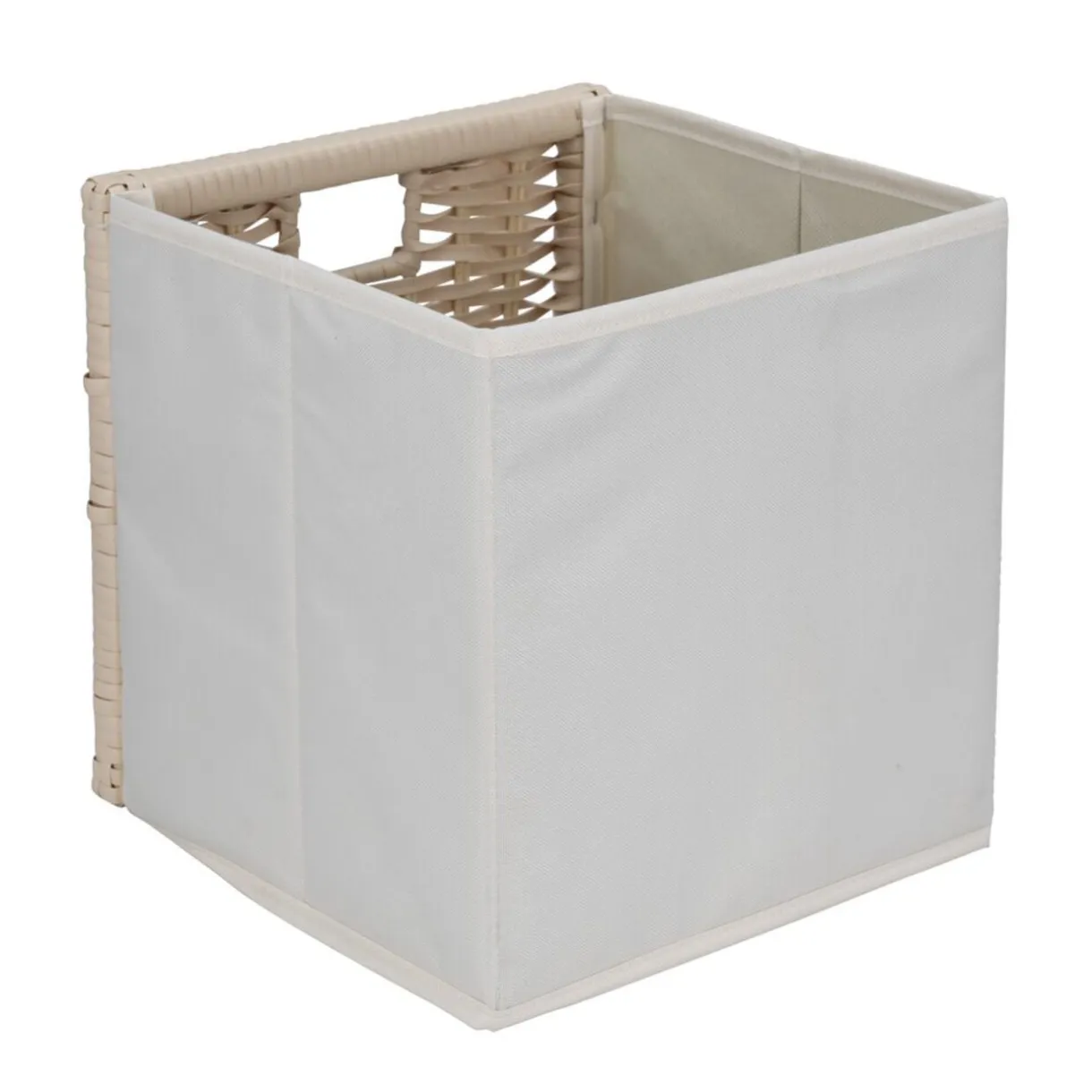 Panière de rangement Box Cube carrée 1 face tressée 27x27x27cm < Gifi Discount