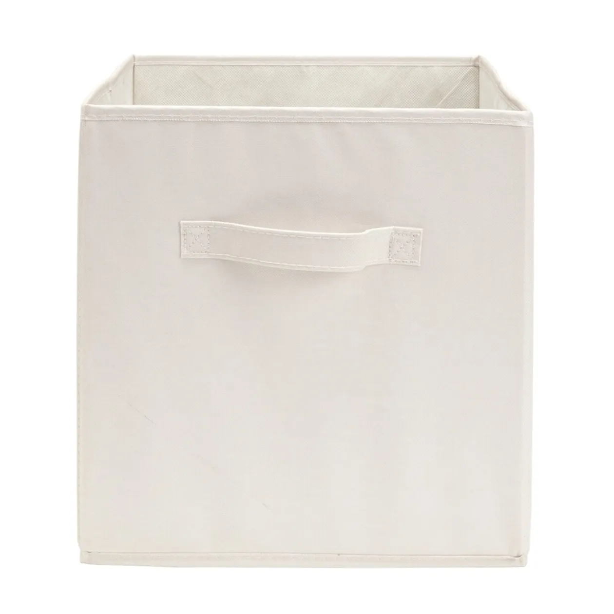 Panière de rangement Box Cube cartonnée gris clair 31x31xH29cm