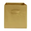 Panière de rangement Box Cube cartonnée jaune moutarde 31x31xH29cm < Gifi New