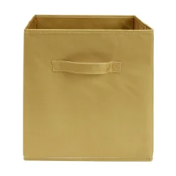 Panière de rangement Box Cube cartonnée jaune moutarde 31x31xH29cm < Gifi New