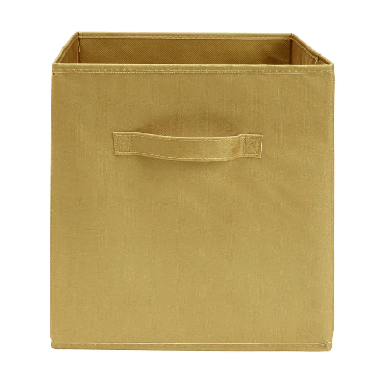 Panière de rangement Box Cube cartonnée jaune moutarde 31x31xH29cm < Gifi New