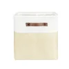 Panière de rangement Box Cube tissu 31x31xH29cm (2 modèles beige ou gris)