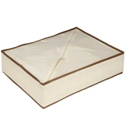 Panière de rangement compartimentée 16L 6 cases polycoton beige et marron 44x34cm < Gifi Outlet