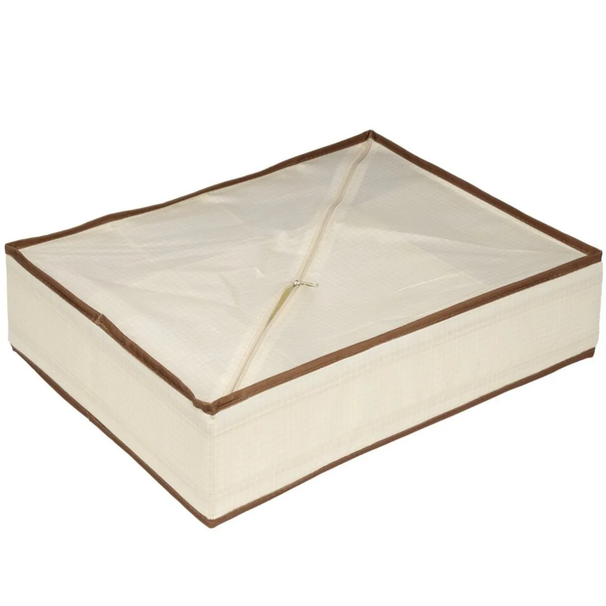 Panière de rangement compartimentée 16L 6 cases polycoton beige et marron 44x34cm < Gifi Outlet