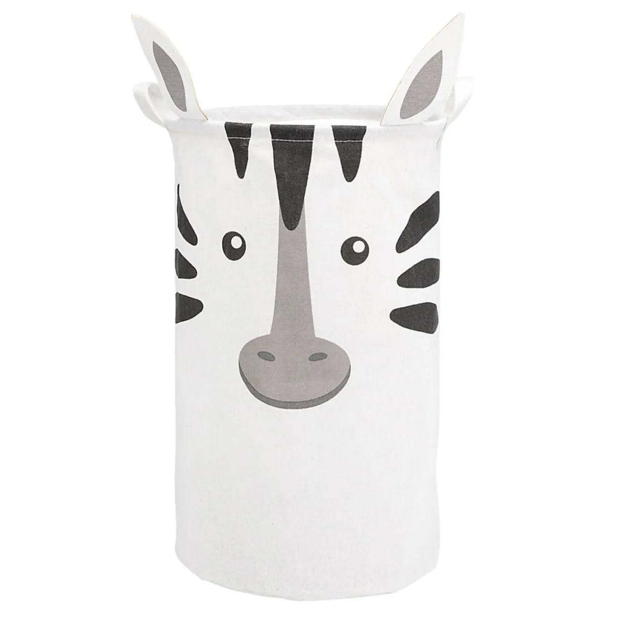 Panière de rangement enfant souple motif zèbre Ø34xH52cm
