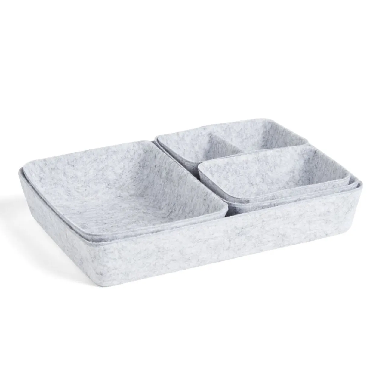 Panière de rangement en feutrine lot de 5 tailles