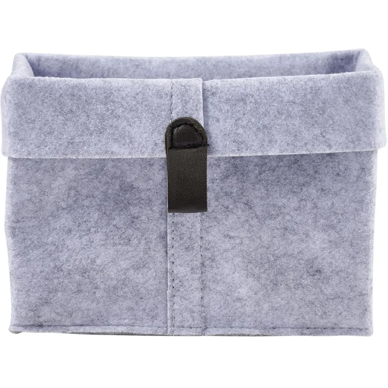 Panière de rangement feutrine gris 19x13xH18cm