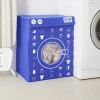 Panière de rangement à linge décor machine à laver bleu 44x35x55cm < Gifi Online