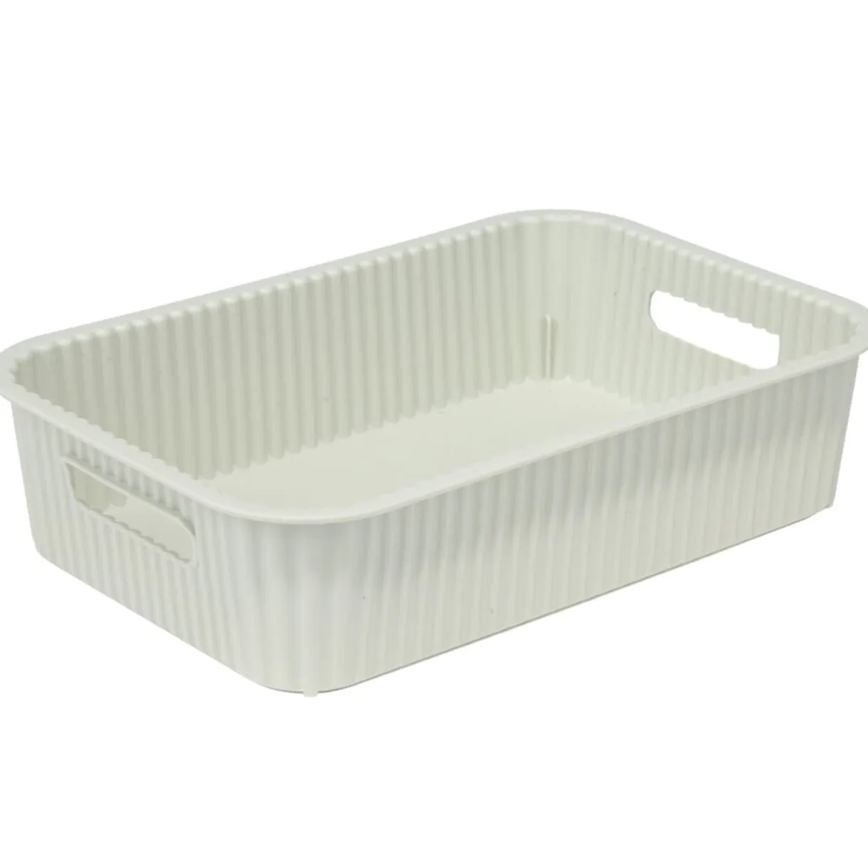 Panière de rangement 2L rectangulaire plastique blanc 25,5x17xH6cm < Gifi Outlet