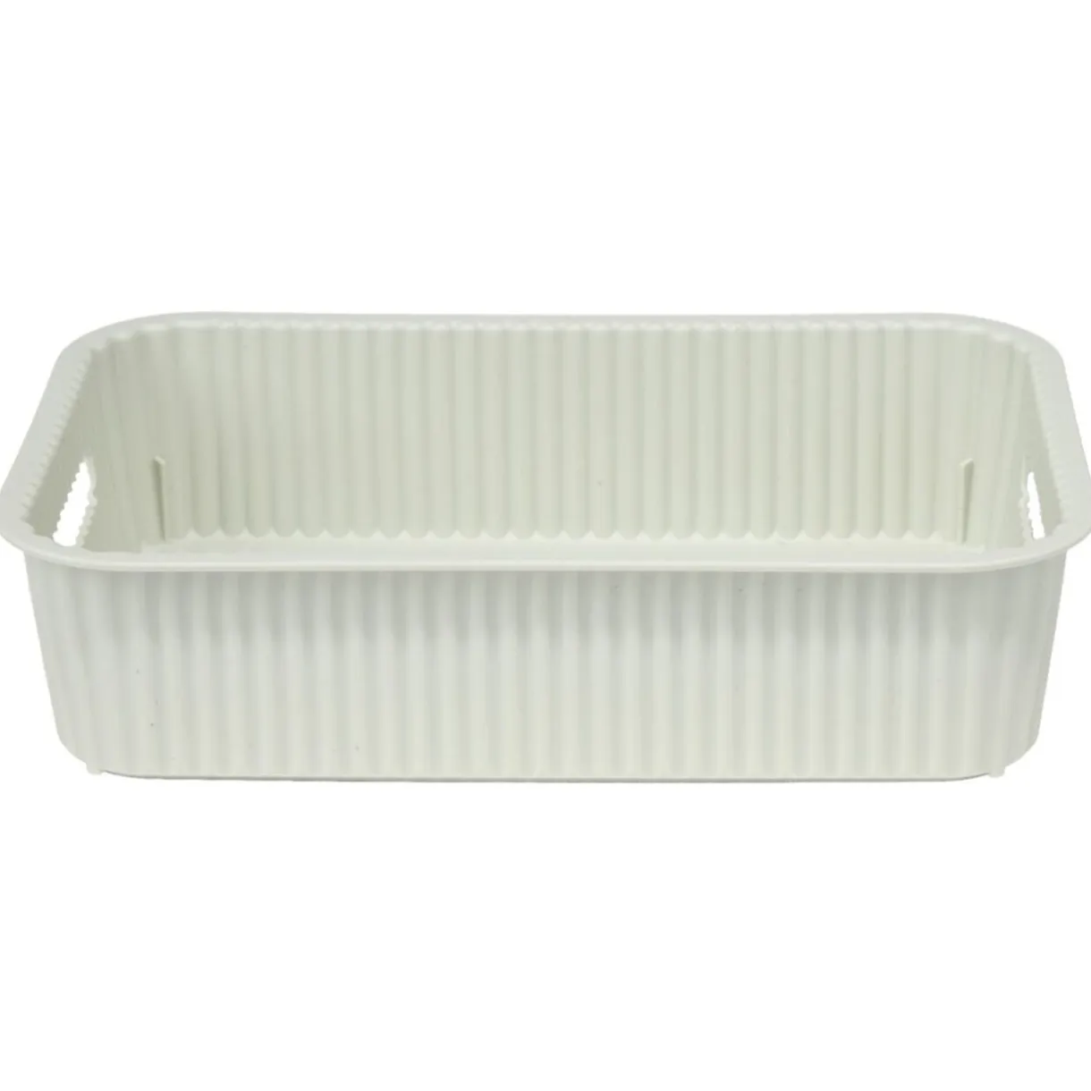 Panière de rangement 2L rectangulaire plastique blanc 25,5x17xH6cm < Gifi Outlet