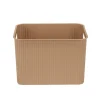 Panière de rangement 14L rectangulaire plastique marron 35x26,5xH20cm < Gifi Sale