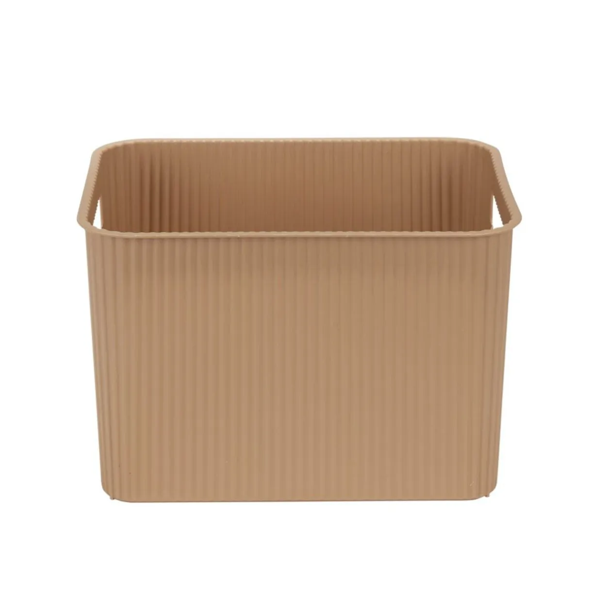 Panière de rangement 14L rectangulaire plastique marron 35x26,5xH20cm < Gifi Sale