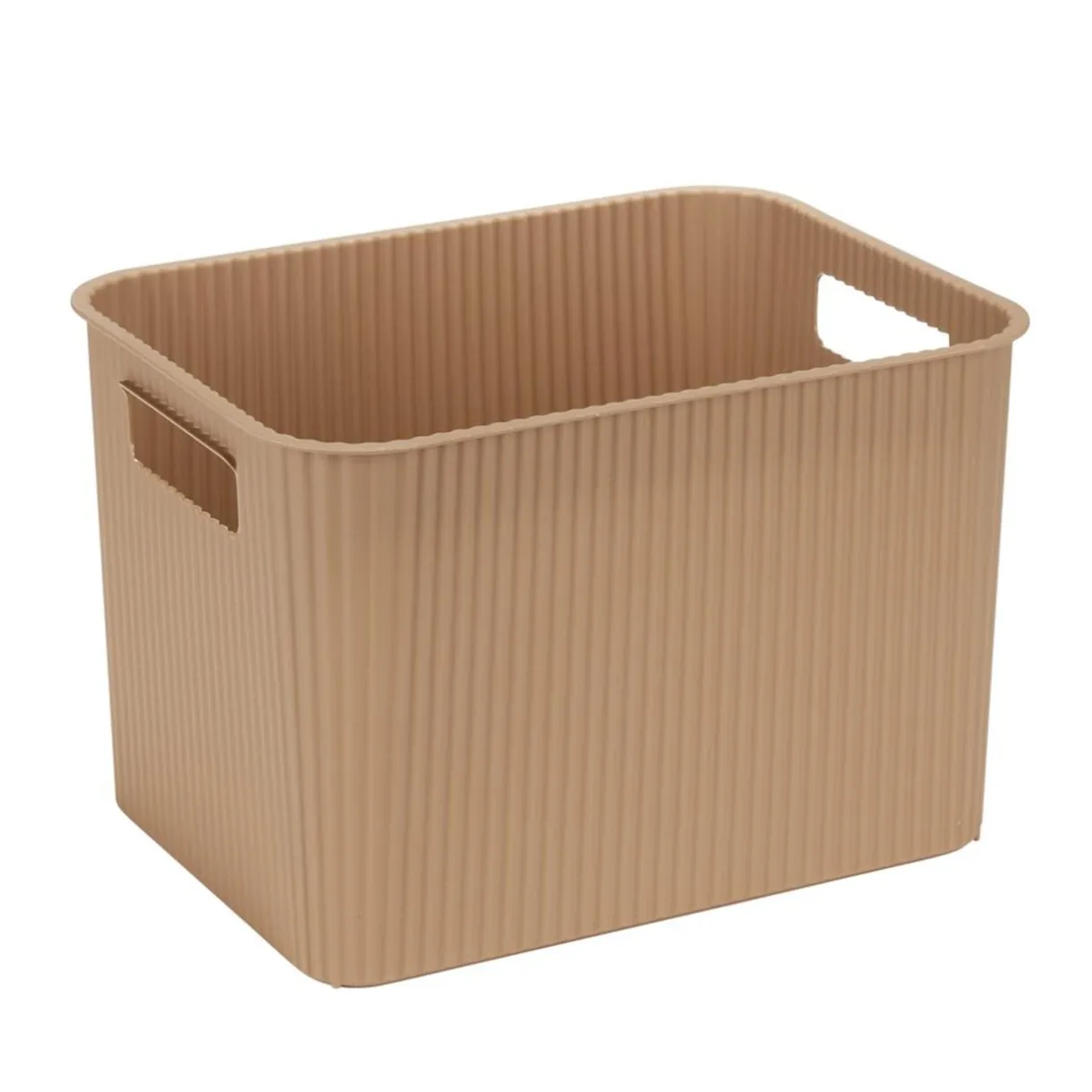 Panière de rangement 14L rectangulaire plastique marron 35x26,5xH20cm < Gifi Sale