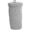 Panière de rangement papier toilette en coton effet tissé noir et blanc < Gifi Hot
