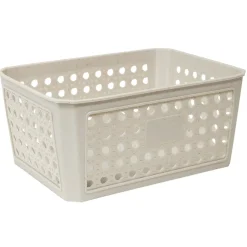 Panière de rangement plastique 21x16xH10cm (3 modèles)