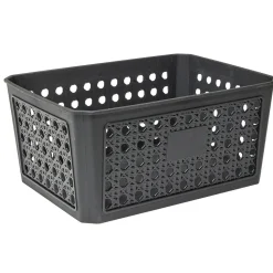 Panière de rangement plastique 21x16xH10cm (3 modèles)