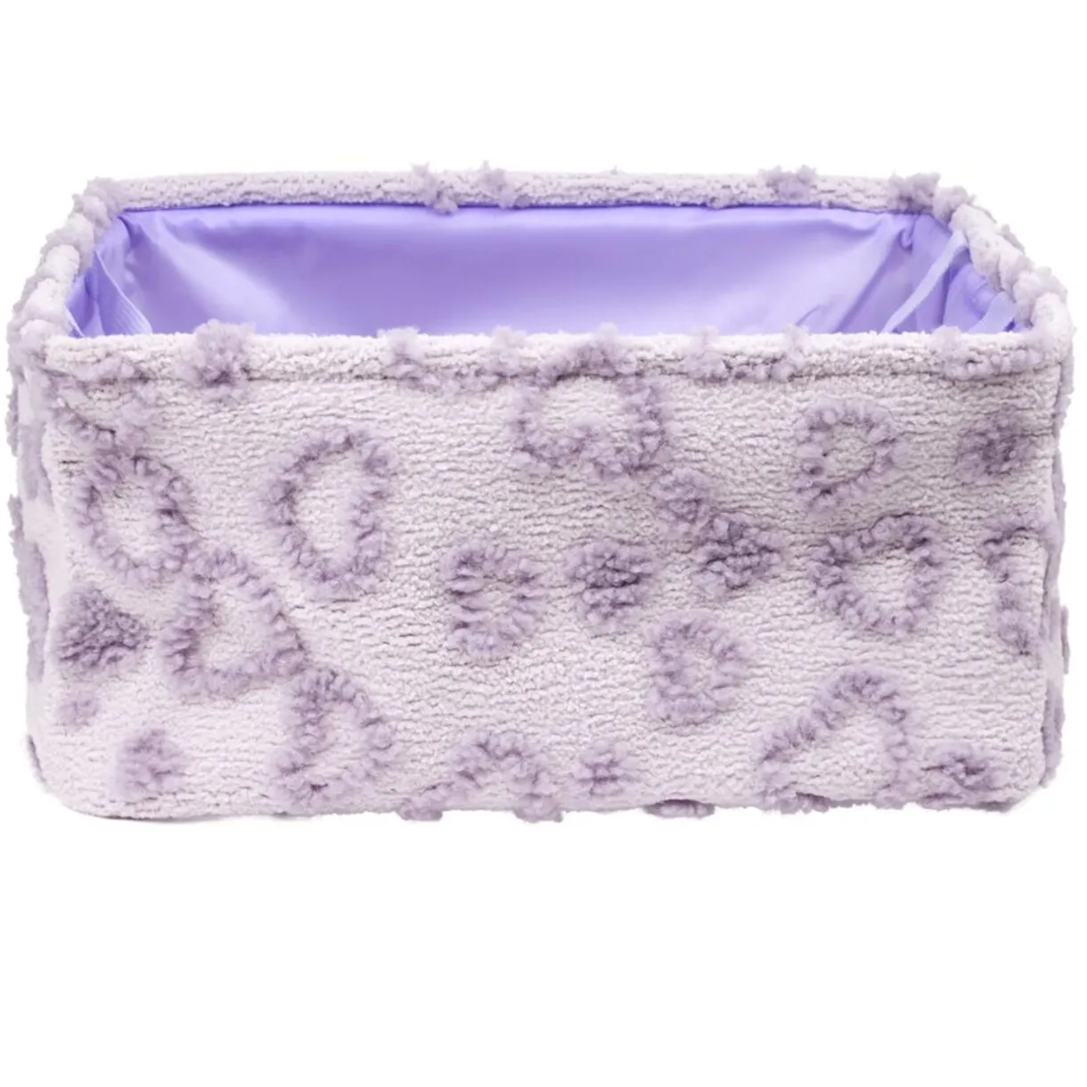 Panière de rangement rectangulaire souple motif relief coeur 40x32xH20cm (2 modèles) < Gifi Outlet