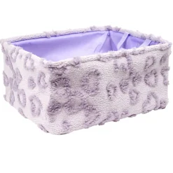 Panière de rangement rectangulaire souple motif relief coeur 40x32xH20cm (2 modèles) < Gifi Outlet