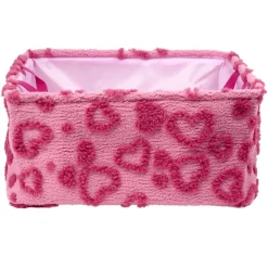 Panière de rangement rectangulaire souple motif relief coeur 40x32xH20cm (2 modèles) < Gifi Outlet