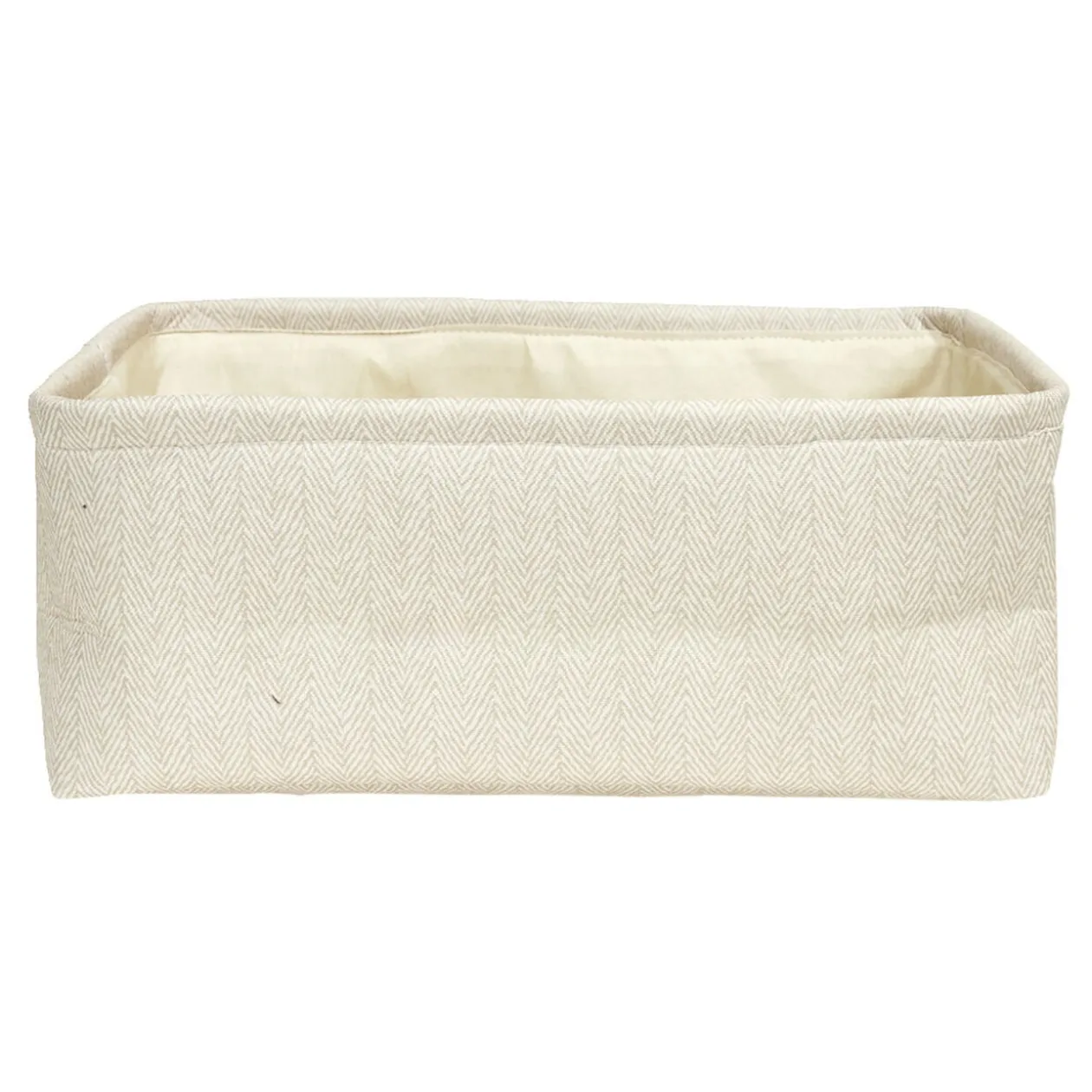 Panière de rangement rectangulaire tissé gris 35x24xH13cm