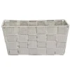 Panière de rangement tressée gris clair Taille S - 21,5x10xH14cm