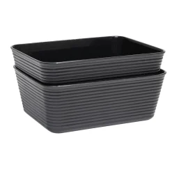 Panière de rangement x2 plastique 16,8x12,5xH6,5cm (3 modèles) < Gifi Outlet