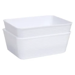 Panière de rangement x2 plastique 16,8x12,5xH6,5cm (3 modèles) < Gifi Outlet