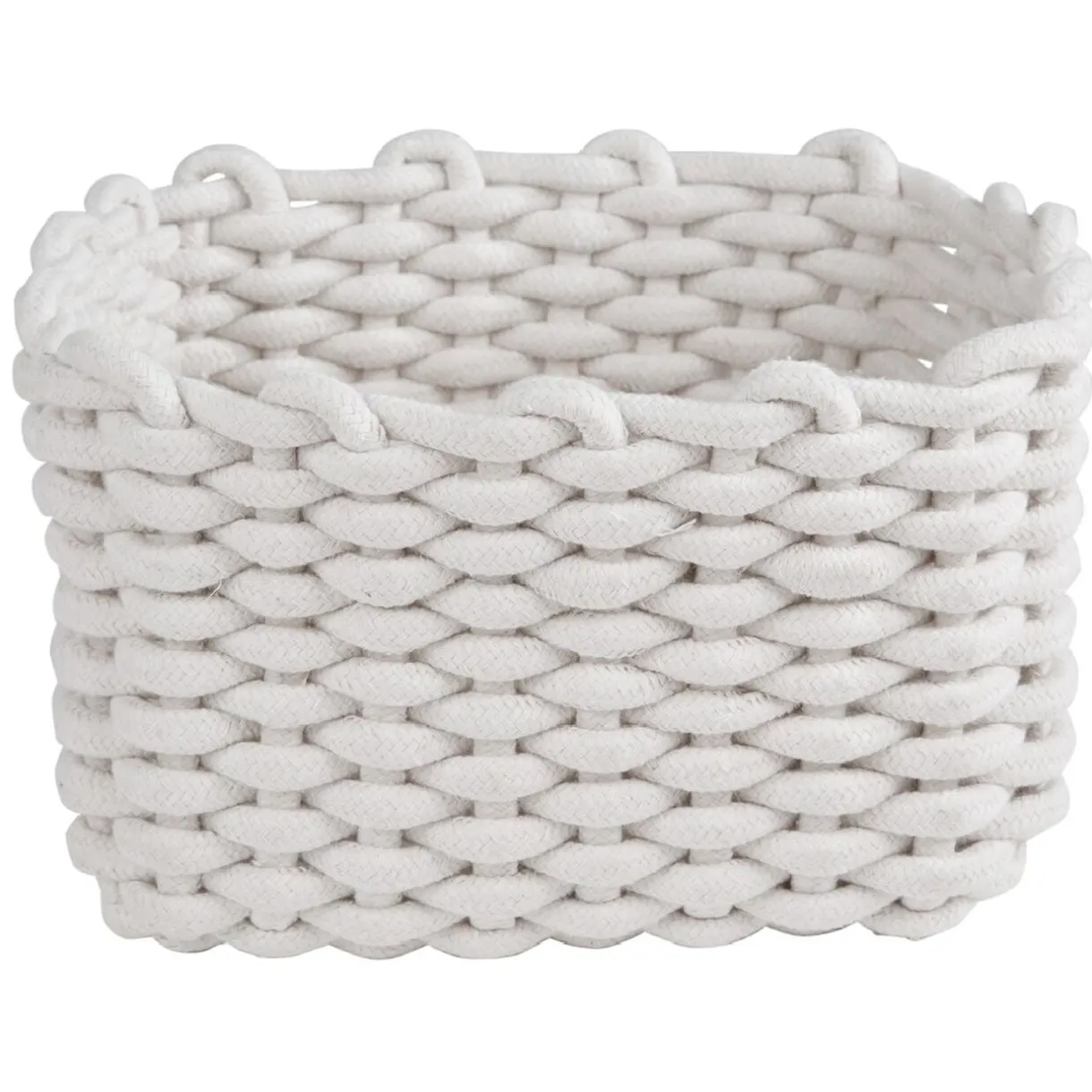 Panière en coton effet tricot 27x22xH.16 cm < Gifi Outlet