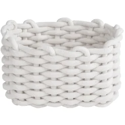 Panière en coton effet tricot 23x17xH.13 cm < Gifi Discount