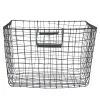 Panière en métal filaire noir 38x38xH25cm < Gifi Hot