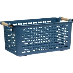 Panière en plastique avec poignée bois 4L (plusieurs modèles)