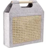 Panière feutrine et bambou grise Petit modèle 37x10,5xH33,5cm < Gifi Online