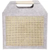 Panière feutrine et bambou grise Moyen modèle 42x14xH38cm < Gifi Online