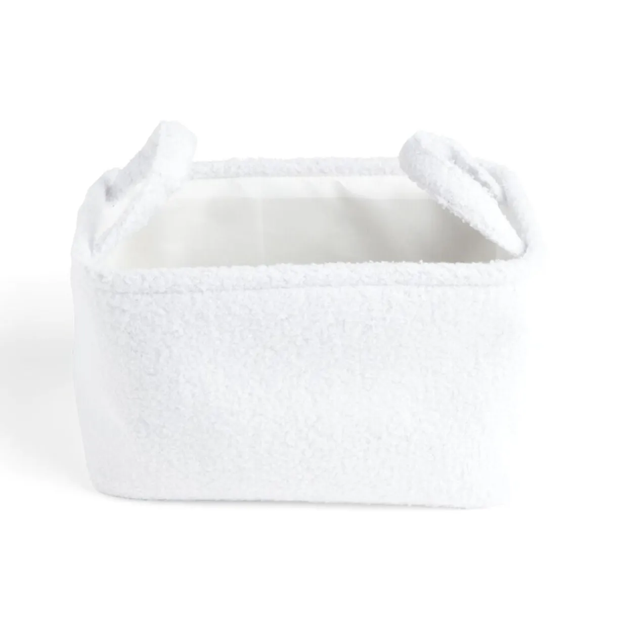 Panière laine bouclée blanche 32x22xH18cm < Gifi Outlet