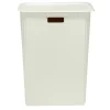Panière à linge 40L avec couvercle L44X28XH53 cm blanc