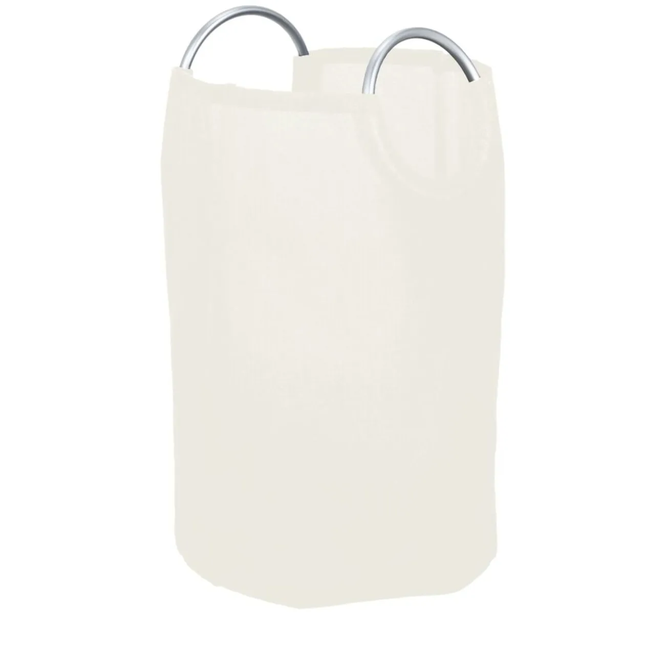 Panière à linge 60L polyester et poignée aluminium Ø38xH55cm (2 modèles)