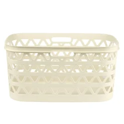 Panière à linge Oceanna plastique blanc 45L < Gifi