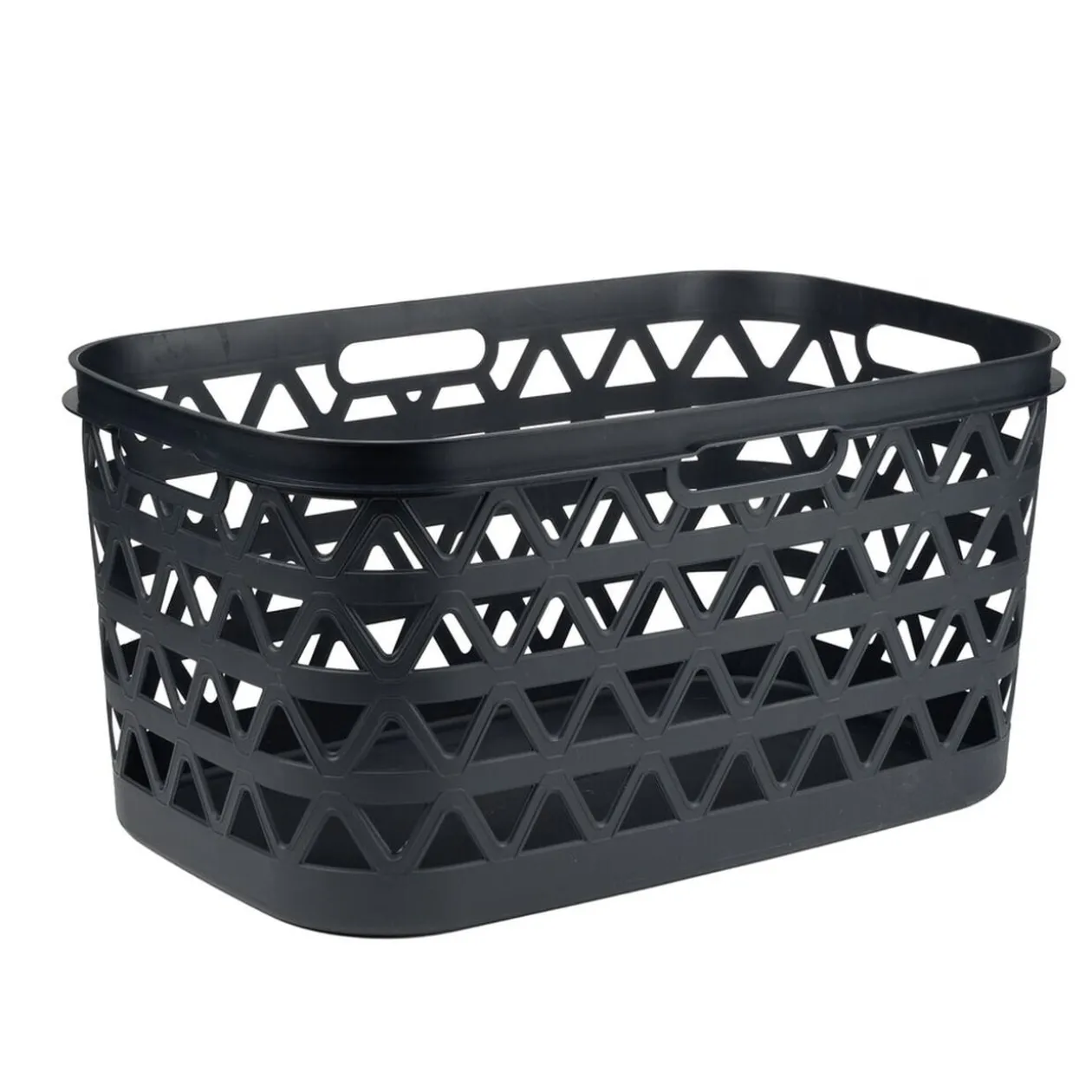 Panière à linge Oceanna plastique bleu 45L