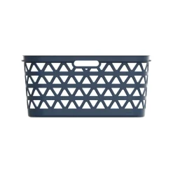 Panière à linge Oceanna plastique bleu 45L