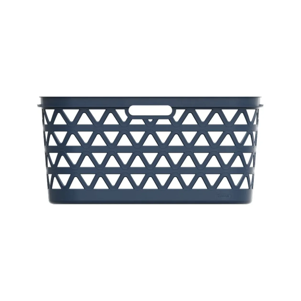 Panière à linge Oceanna plastique bleu 45L