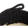 Panière naturelle jacinthe d'eau coton beige et noir Ø15xH12cm < Gifi Sale