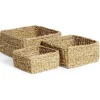 Panière osier carrée petit modèle 18x18xH8cm < Gifi Discount