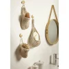 Panière rangement salle de bain à suspendre effet bouclette marron Ø24cm < Gifi Hot