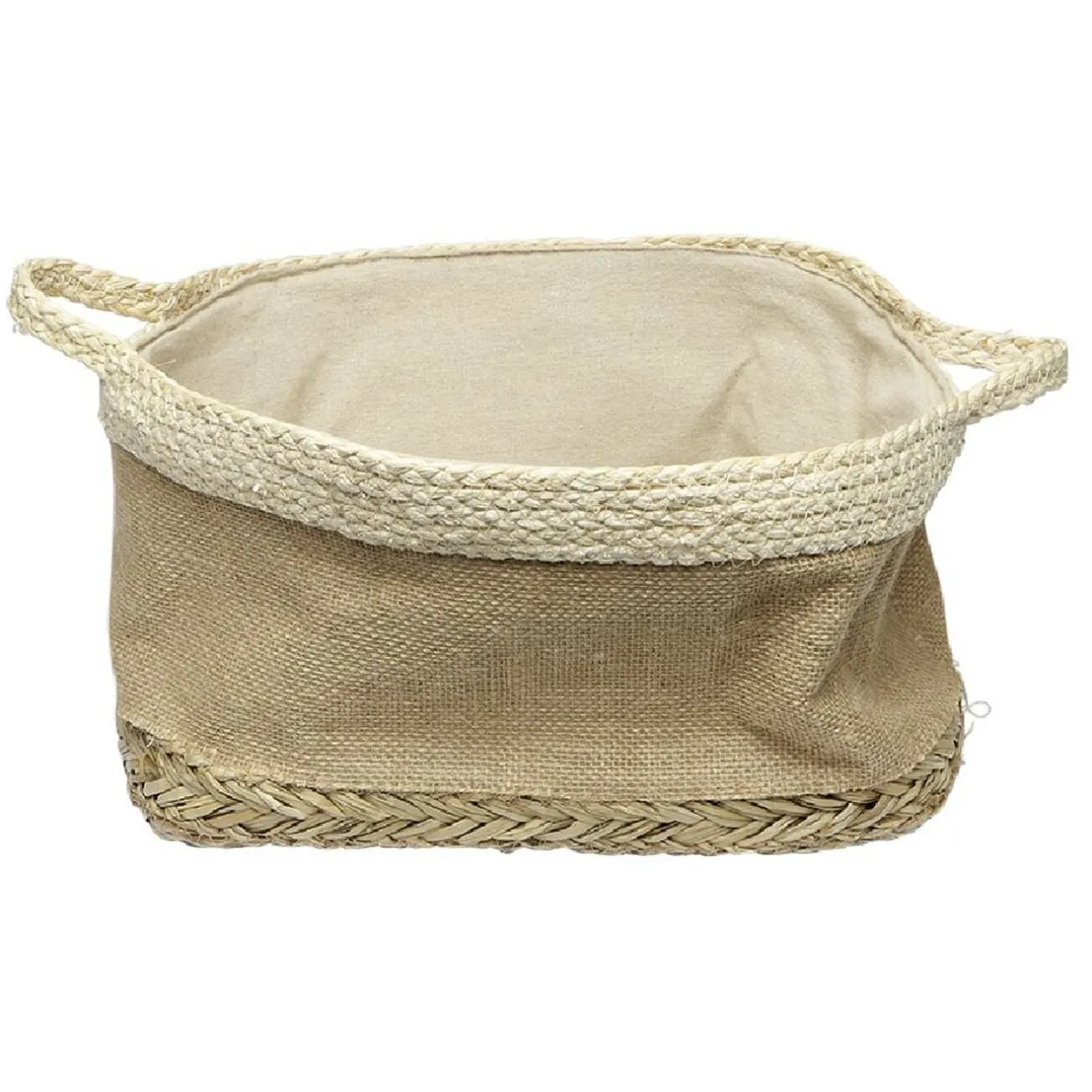 Panière rectangulaire en jonc naturel L34x24 cm < Gifi Online