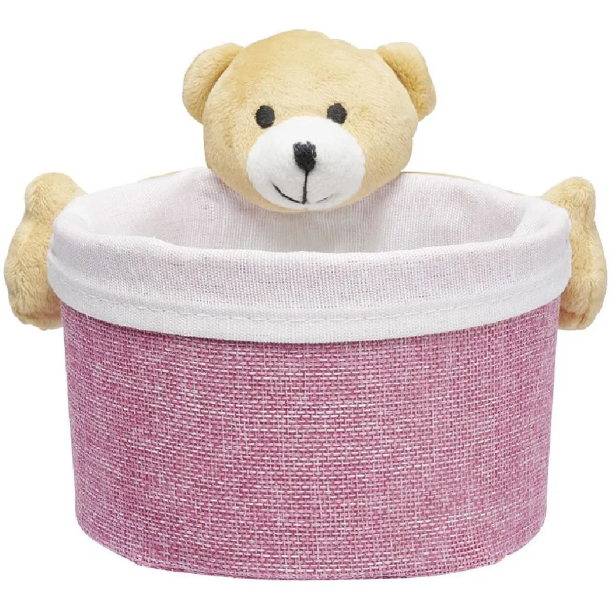 Panière ronde avec peluche animal Ø15 x H.14 cm < Gifi Best