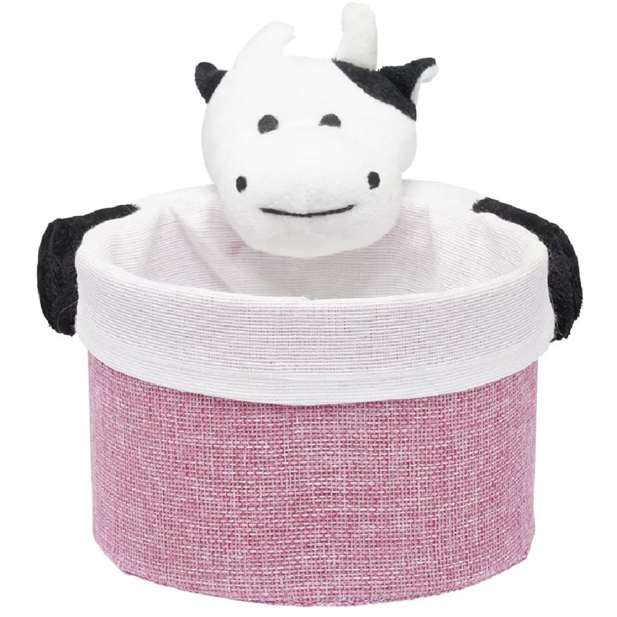 Panière ronde avec peluche animal Ø15 x H.14 cm < Gifi Best
